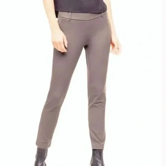 NWT ARITZIA Babaton Elliot Pants Grazer Slim Leg Grazer Brown Tan Khaki Size 4 - Picture 14 of 14